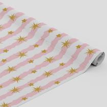 Tecido Oxford Estampado Listrado Estrelas Glitter 1,40m Tecido Oxford Estampado Listrado Estrelas Glitter 1,40m