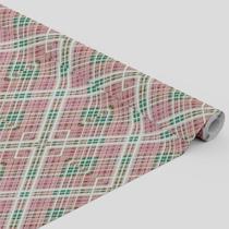 Tecido Oxford Estampado Xadrez Escocês Rosa Verde e Branco - 1,40m