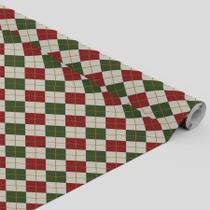 Tecido Oxford Estampado Xadrez Losango Verde e Vermelho - 1,40m Tecido Oxford Estampado Xadrez Losango Verde e Vermelho - 1,40m