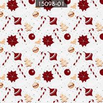 Tecido Oxford Natalino 15097 Estampado Off White Tecido Oxford Natalino 15097 Estampado Off White