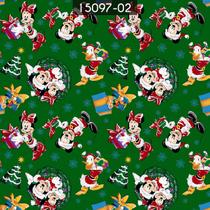 Tecido Oxford Natalino Mickey Estampado Verde