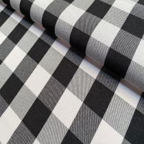 Tecido Oxford Xadrez Preto e Branco (2cm x 2cm) - 1,50m de Largura Tecido Oxford Xadrez Preto e Branco (2cm x 2cm) - 1,50m de Largura