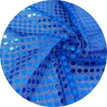 Tecido Paetê Fantasia 10 x 1,10mts Cor:Azul Royal