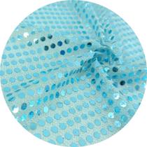 Tecido Paetê Fantasia 2 x 1,10mts Cor:Azul Bebê Tecido Paetê Fantasia 2 x 1,10mts Cor:Azul Bebê