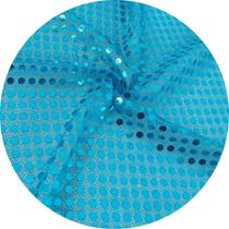 Tecido Paetê Fantasia 2 x 1,10mts Cor:Azul Turquesa Tecido Paetê Fantasia 2 x 1,10mts Cor:Azul Turquesa