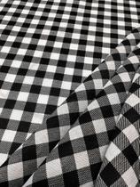 Tecido para decoração Gorgurinho xadrez branco preto - Tmdecor