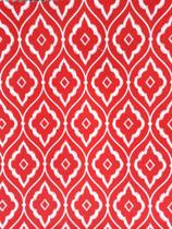 Tecido para Decoração Jacquard Estampado Geométrico Vermelho