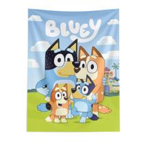 Tecido para pendurar na parede Northwest Bluey Hooray Heelers 102x145cm Tecido para pendurar na parede Northwest Bluey Hooray Heelers 102x145cm