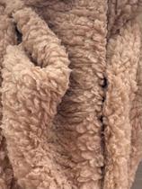 Tecido Pele Sherpa Teddy, Carneirinho, Lã de Carapina 100% Poliéster (1 metro x 150cm) - Areia
