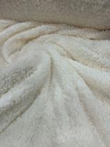 Tecido Pelúcia Carapinha / Cor: Off White (0,50 x 2mts)