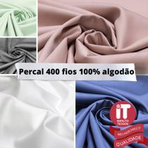 Tecido percal egípcio acetinado - 400 fios 100% algodão - largura 2,50m