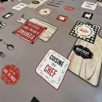 Tecido Plástico Térmico Estampado Cozinha do Chef - 1,40m Largura Tecido Plástico Térmico Estampado Cozinha do Chef - 1,40m Largura