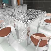 Tecido Plástico Térmico Estampado Cristal Arabesco - 1,40m Largura