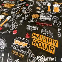 Tecido Plástico Térmico Estampado Happy Hour - 1,40m Largura