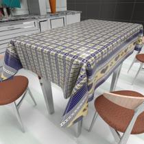 Tecido Plástico Térmico Estampado Lancaster Azul - 1,40m Largura