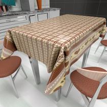 Tecido Plástico Térmico Estampado Lancaster Marrom - 1,40m Largura