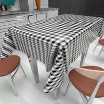 Tecido Plástico Térmico Estampado Xadrez Preto - 1,40m Largura Tecido Plástico Térmico Estampado Xadrez Preto - 1,40m Largura