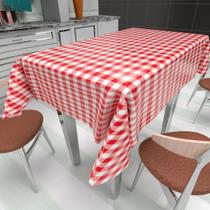 Tecido Plástico Térmico Estampado Xadrez Vermelho - 1,40m Largura Tecido Plástico Térmico Estampado Xadrez Vermelho - 1,40m Largura