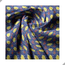 Tecido Poliéster Estampado Jacquard Festa Junina Chita Azul - 1,40m Tecido Poliéster Estampado Jacquard Festa Junina Chita Azul - 1,40m