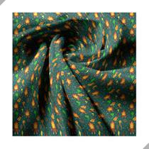 Tecido Poliéster Estampado Jacquard Festa Junina Pipa, Fogueira e Música - 1,40m