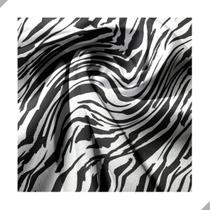 Tecido Poliéster Estampado Jacquard Pele Zebra Animal Print - 1,40m