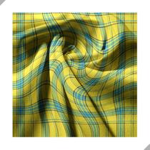 Tecido Poliéster Estampado Jacquard Xadrez Amarelo e Azul - 1,40m Tecido Poliéster Estampado Jacquard Xadrez Amarelo e Azul - 1,40m
