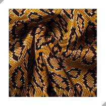 Tecido Poliéster Estampado Pele Cobra Animal Print - 1,40m