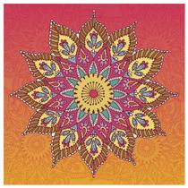 Tecido Quadrado Digital 49 x 49cm - Mandala Colorida Ref:8033