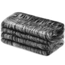 Tecido quadrado Jetec Grey Faux Fur 25x50 cm para artesanato DIY x4 Tecido quadrado Jetec Grey Faux Fur 25x50 cm para artesanato DIY x4