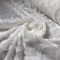 Tecido renda francesa 1.40mts larg branca metro