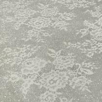 Tecido Renda Lurex Floral 55%Poliamida 45%Poliester - Cores CORES:BRANCO