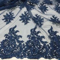 Tecido Renda Tule Bordado com Micro Paetes Transparente MT Tecido Renda Tule Bordado com Micro Paetes Transparente MT