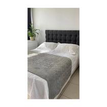 Tecido reversível Bed Throw Polar cinza 95x210cm