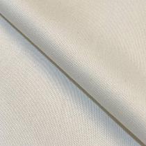 Tecido Sarja com Elastano Off White Liso - 1,55m de Largura