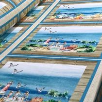 Tecido Sarja Digital Molde Jogo Americano Praia 4 Lugares - 50x160cm