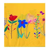 Tecido seda begônia 1,50 largura amarelo ouro/barrado metro