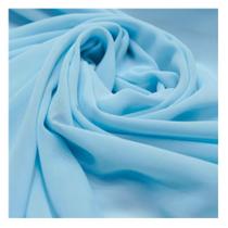 Tecido seda salina lisa 1.50mts larg azul bebê metro