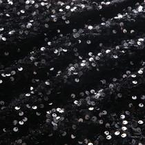 Tecido Shimeyao Sequin Velvet Stretch 4 jardas 125 cm preto