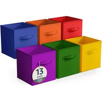 Tecido Sorbus Storage Cubes 33x33cm, pacote com 6 unidades, multicolorido