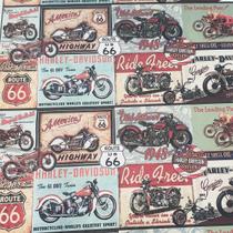 Tecido Suede Estampado Moto 1 Metro Tapeçaria Decoração
