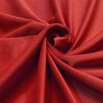 Tecido Suede Veludo Divano Vermelho - 1,40m de Largura