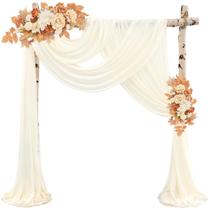 Tecido Sunnyline 6 m x 71 cm Marfim 8 Painéis de Chiffon Tecido Sunnyline 6 m x 71 cm Marfim 8 Painéis de Chiffon