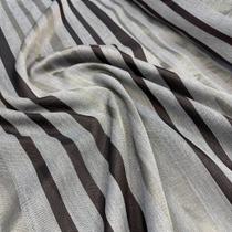 Tecido Tafetá com Linho Listrado Cinza 3,00x1,00m para Decorações Tecido Tafetá com Linho Listrado Cinza 3,00x1,00m para Decorações