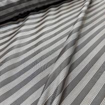 Tecido Tafetá Listrado Tókio 3,00x1,00m Para Cortinas - Cinza Escuro