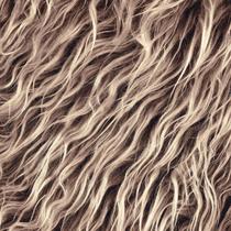 Tecido Tatuo Bege Faux Fur 25,5x51cm para artesanato DIY