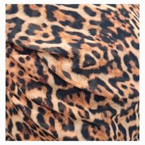 Tecido toque de seda 1.50mts/larg animal print claro metro