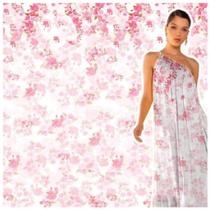 Tecido toque de seda 1.50mts/larg chuva de pétalas metro