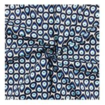 Tecido tricoline 100% algodão 1,50mts/larg olho grego metro