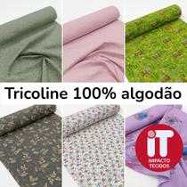Tecido TRICOLINE 100 Algodão 50cmx 1,50m (largura padrão ) Est 289 a 358
