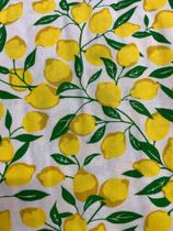 Tecido tricoline 100% algodão limão siciliano Fernando Maluhy Tecido tricoline 100% algodão limão siciliano Fernando Maluhy